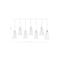 Z-Lite Farrell 7 Light Linear Chandelier, 7.25in. W x 13.75in. H, Brushed Nickel 3043P7-7L-BN - alternate 7